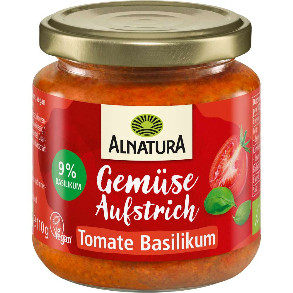 Produktabbildung Alnatura Bio Brotaufstrich, Tomate/Basilikum