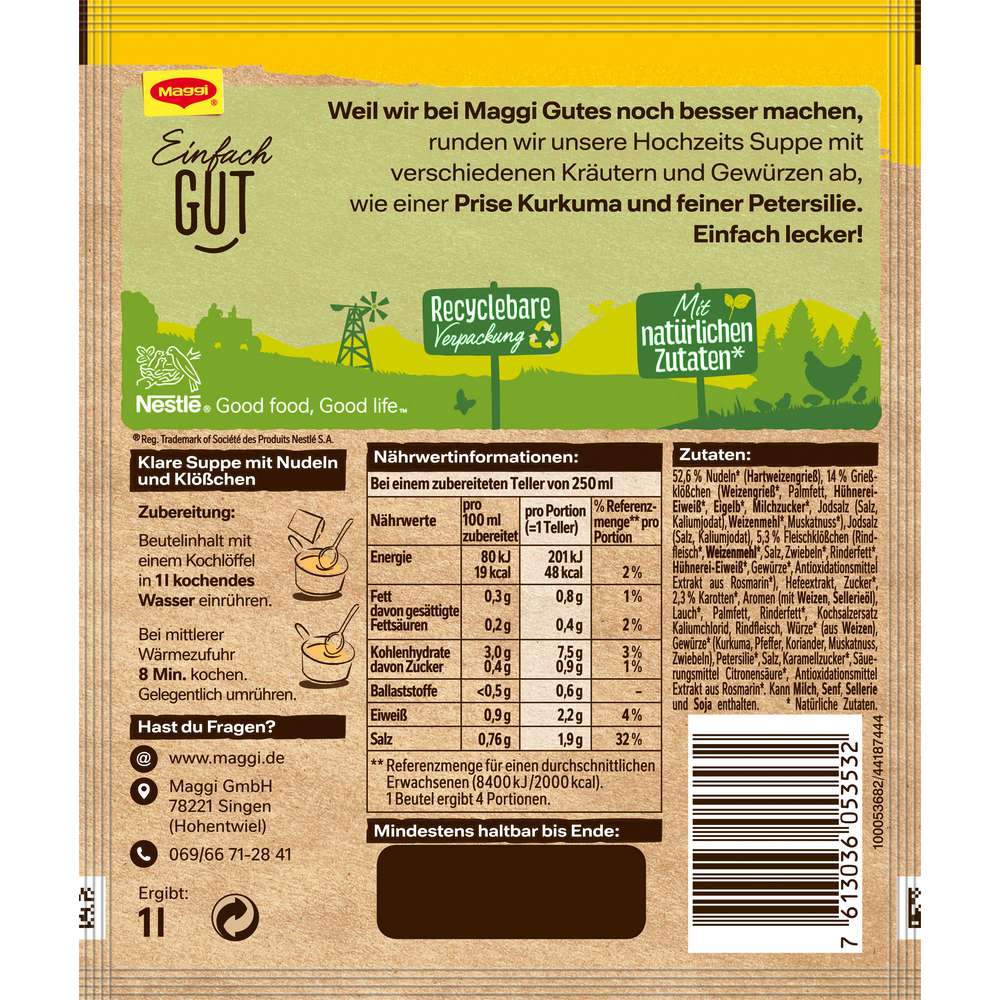 Produktabbildung Maggi Guten Appetit Suppe, Hochzeit