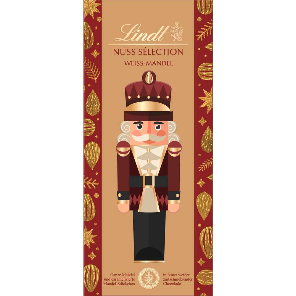 Produktabbildung Lindt Tafelschokolade, Weiss-Mandel, Nuss Sélection