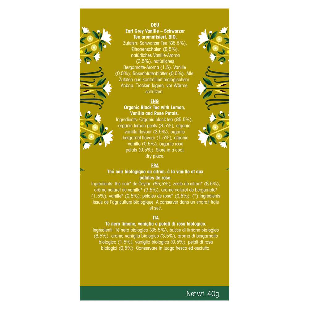 Produktabbildung English Tea Shop Bio Tee Early Grey Vanille