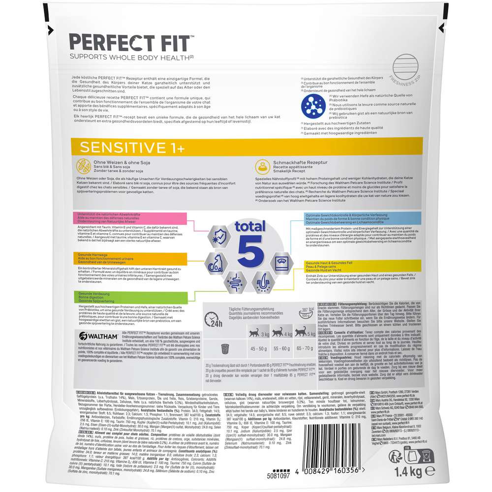 Produktabbildung Perfect Fit Katzen-Trockenfutter, Sensitive Truth, Truthahan