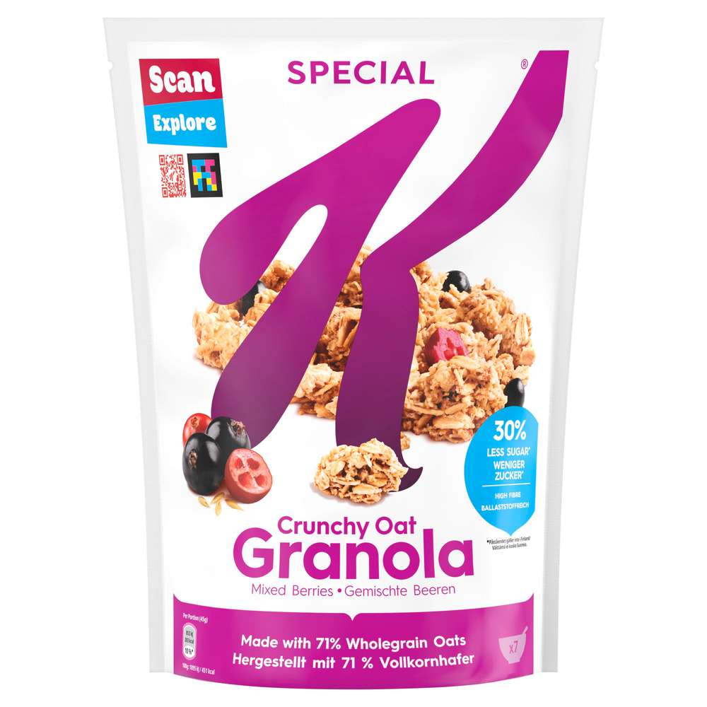 Produktabbildung Kellogg's Crunchy Oat Müsli Granola, Mixed Berries