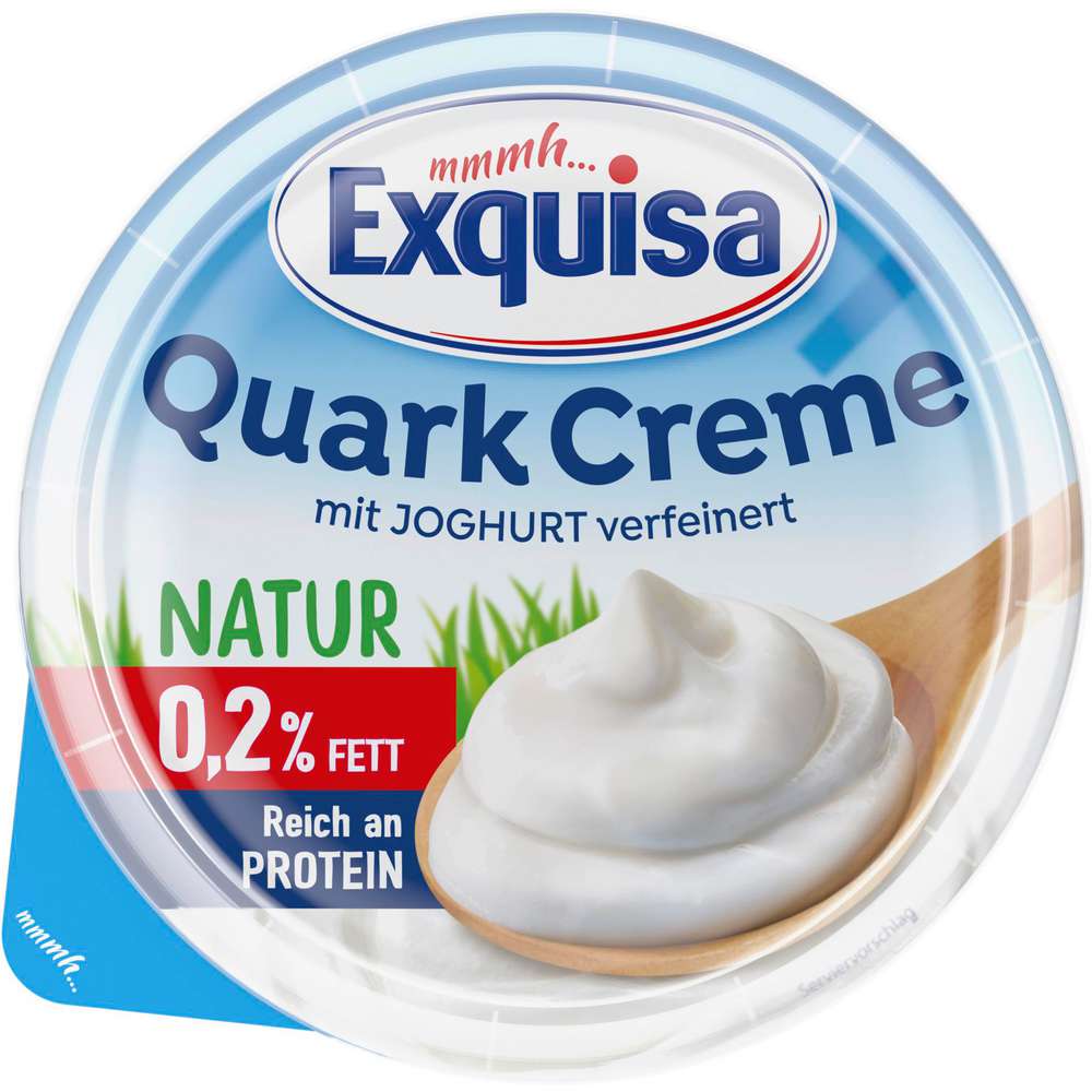 Produktabbildung Exquisa Quarkcreme 0,2% Fett, Natur