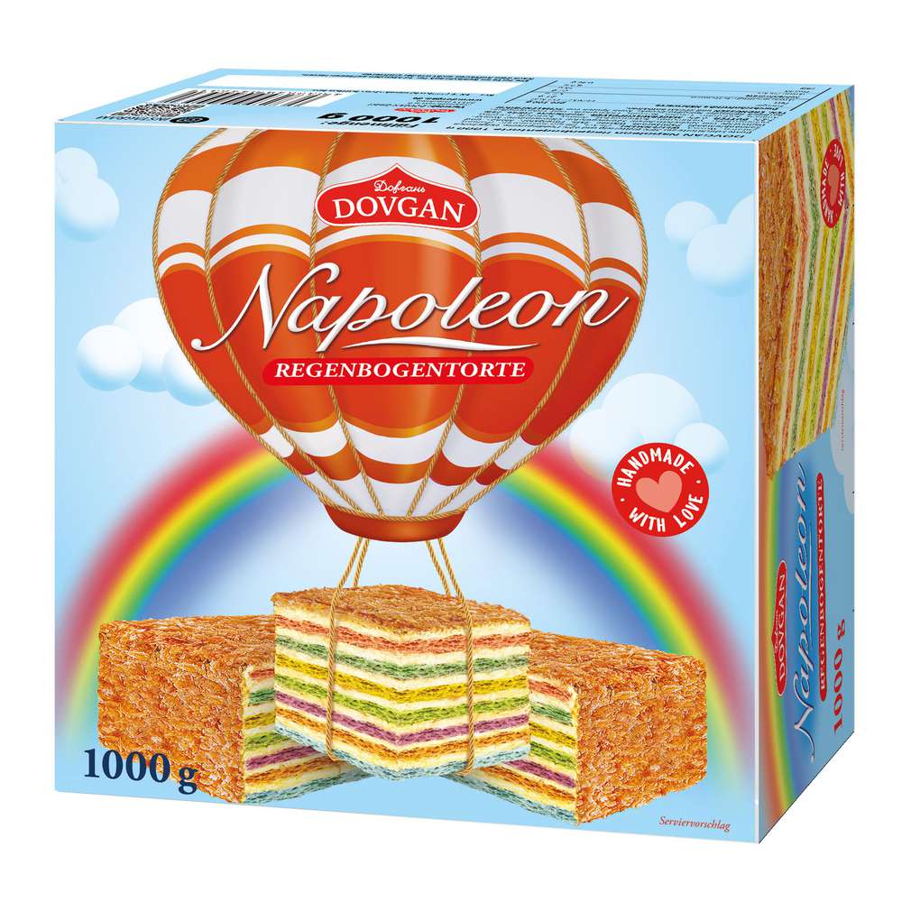 Produktabbildung Dovgan Regenbogentorte Napoleon, tiefgekühlt
