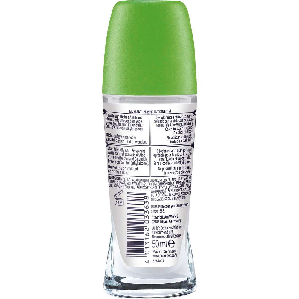 Produktabbildung Mum Deo Roll-On, Sensitive Aloe Vera