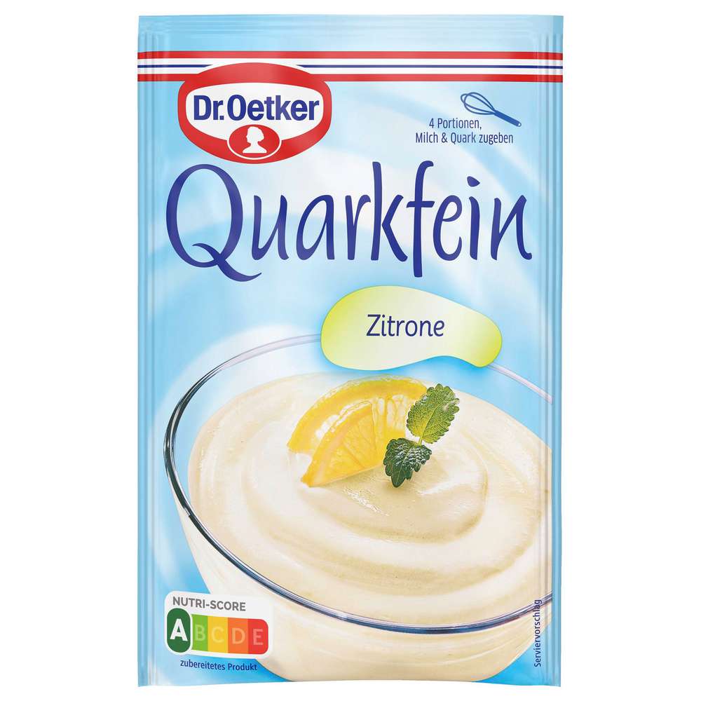 Produktabbildung Dr. Oetker Quarkdessert Quarkfein, Zitrone