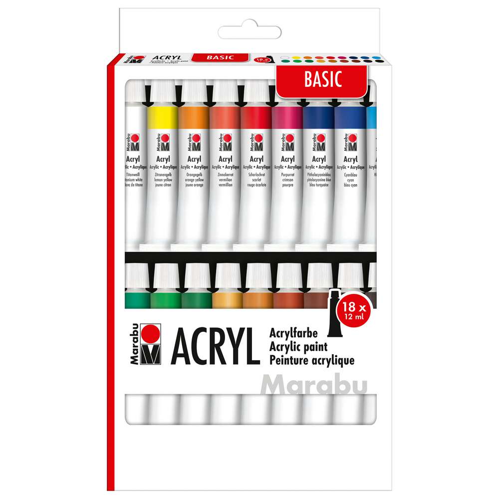 Produktabbildung Marabu Acrylfarbenset Basic