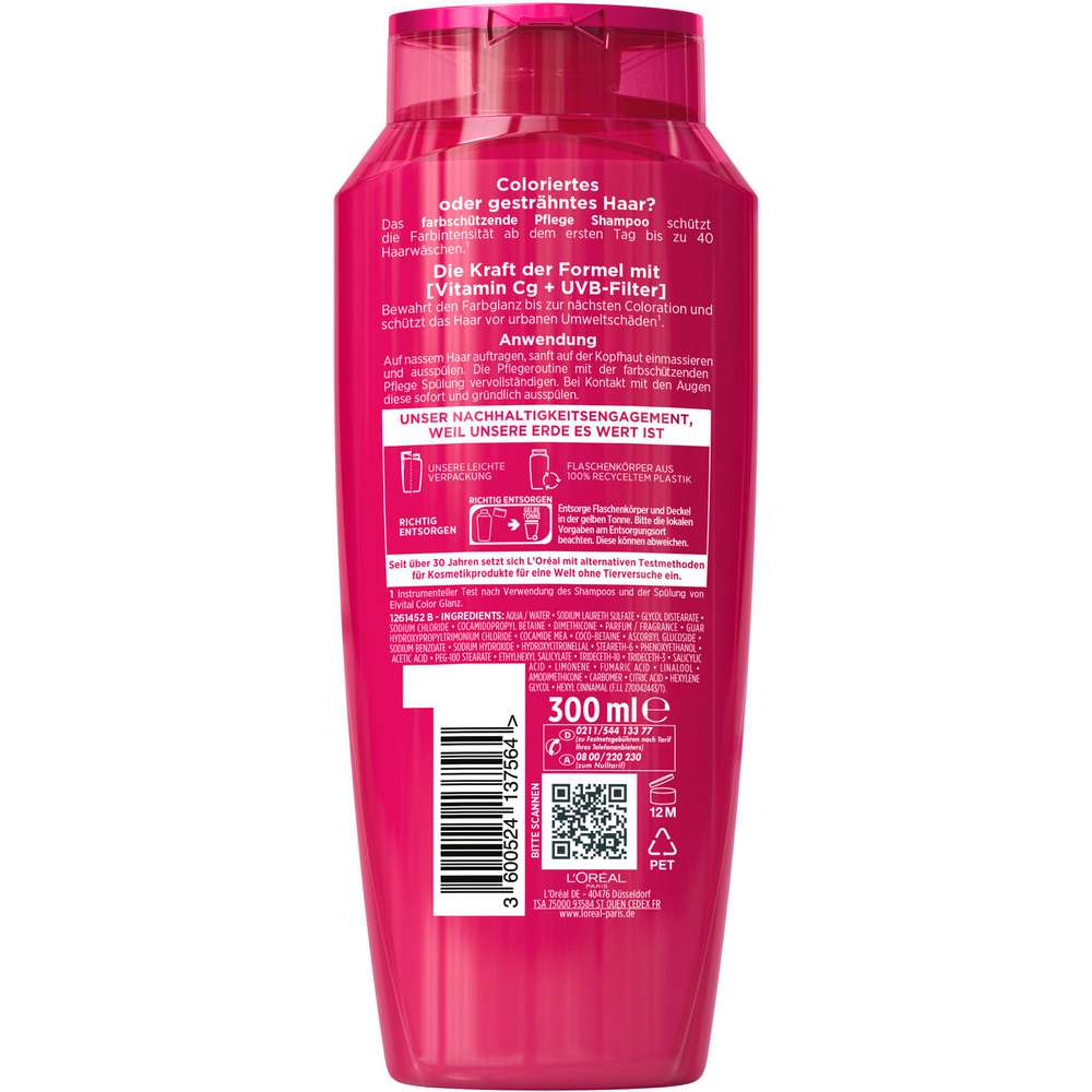 Produktabbildung L'Oreal Paris Elvital Shampoo,  Color Glanz