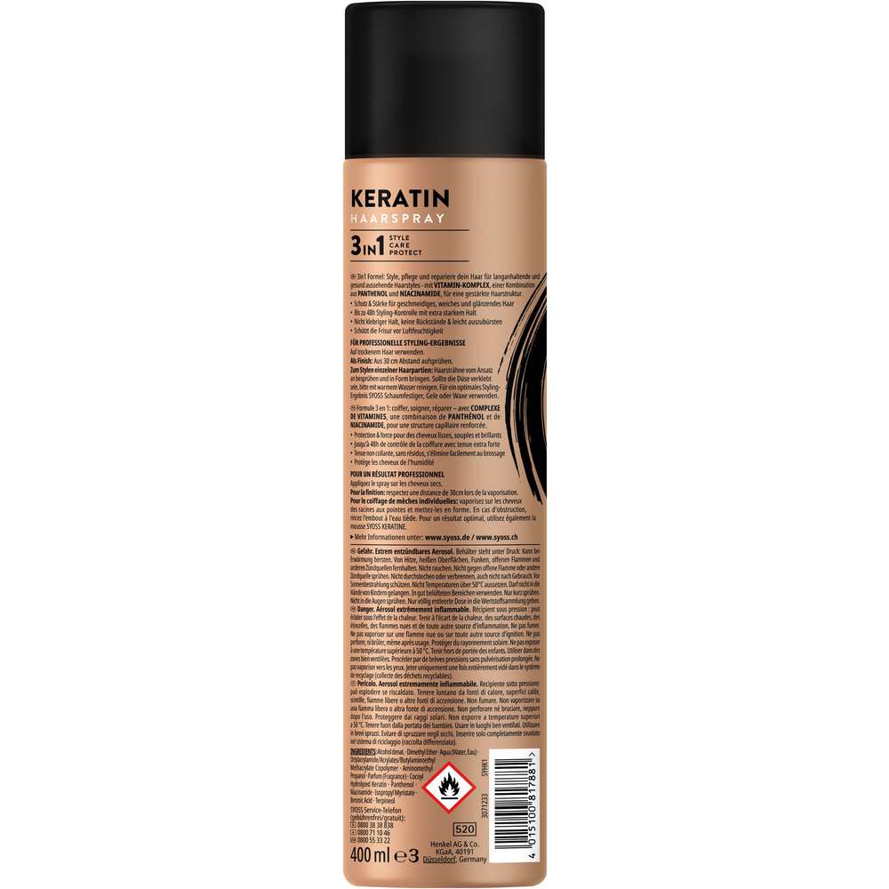 Produktabbildung Syoss Haarspray Keratin