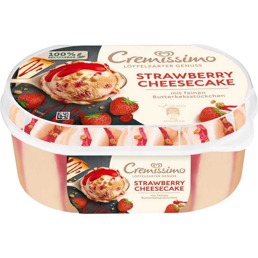 Produktabbildung Langnese Eis Cremissimo, Strawberry Cheescake