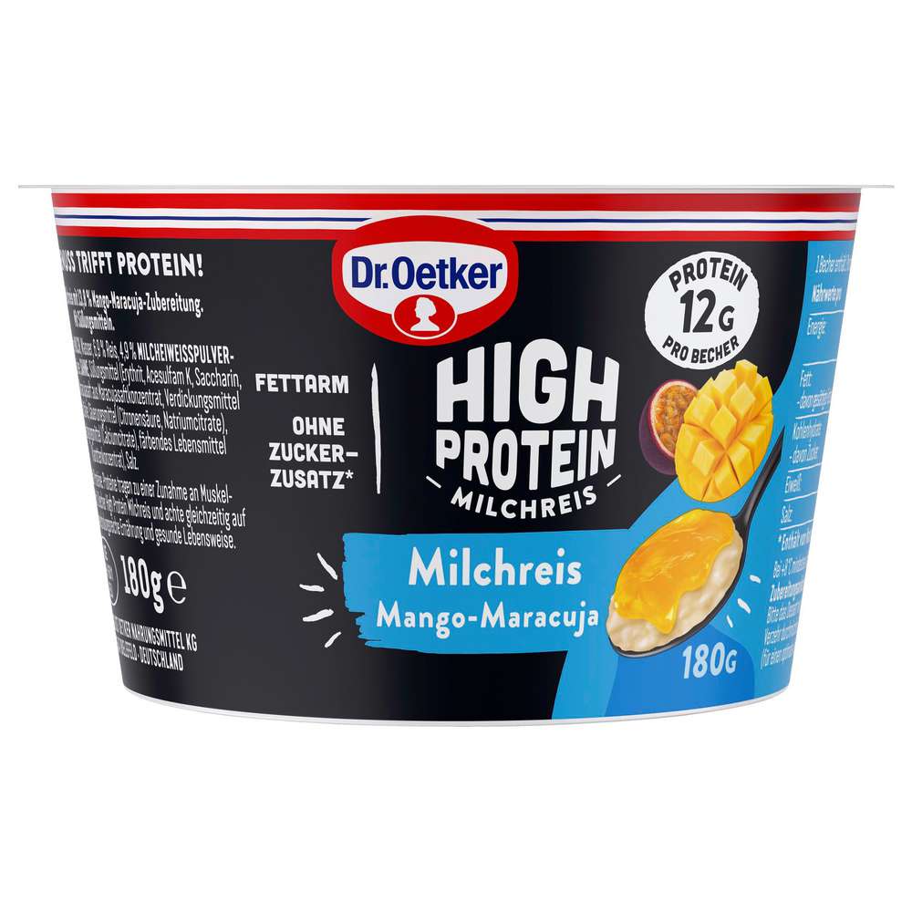 Produktabbildung Dr. Oetker High Protein Milchreis Mango-Maracuja