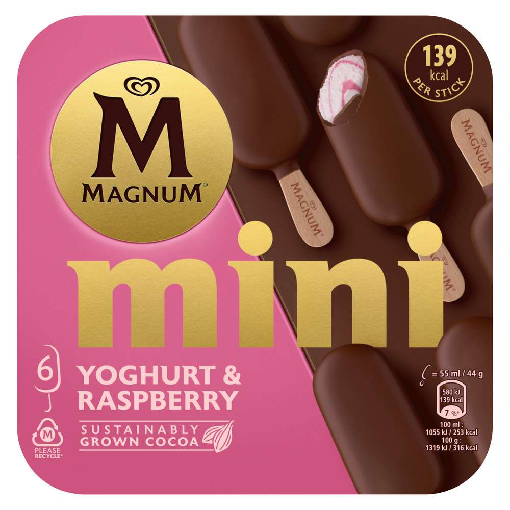 Produktabbildung Magnum Stiel-Eis Mini, Yoghurt & Raspberry