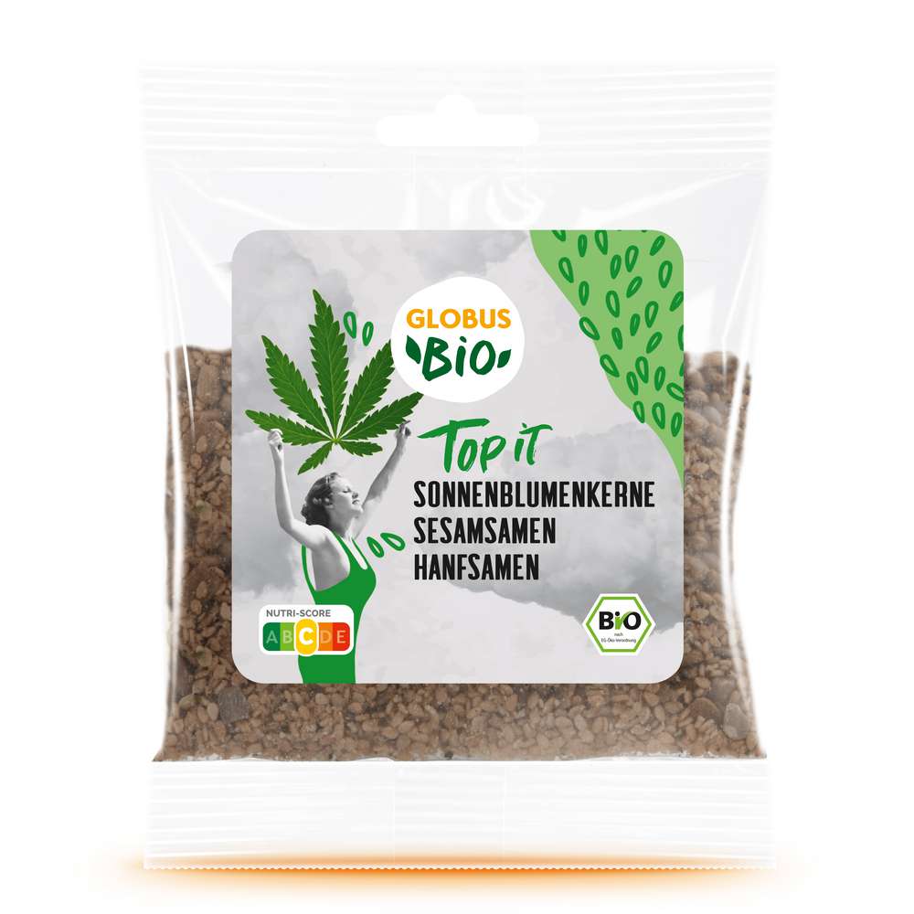Produktabbildung GLOBUS Bio Bio Top it Sonnenblumenkerne-Sesamsamen-Hanfsamen