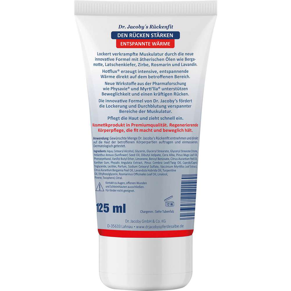 Produktabbildung Dr. Jacoby's Rückenfit Salbe