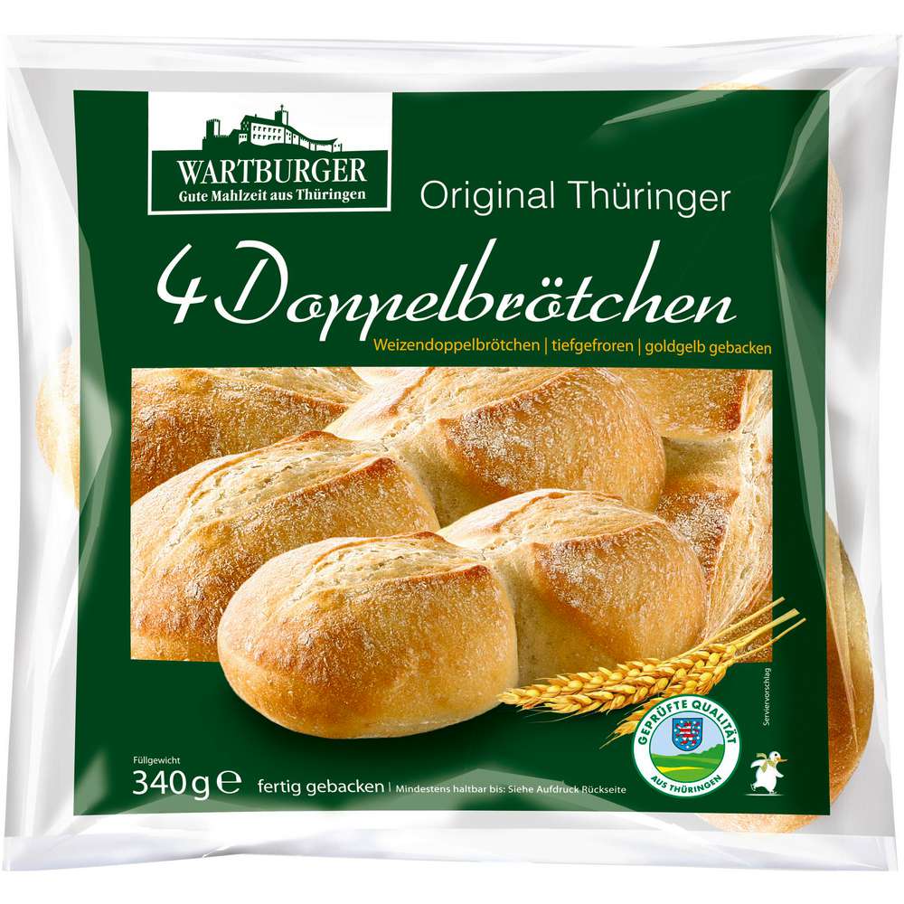 Produktabbildung Wartburger Thüringer Doppel-Weizenbrötchen, tiefgekühlt