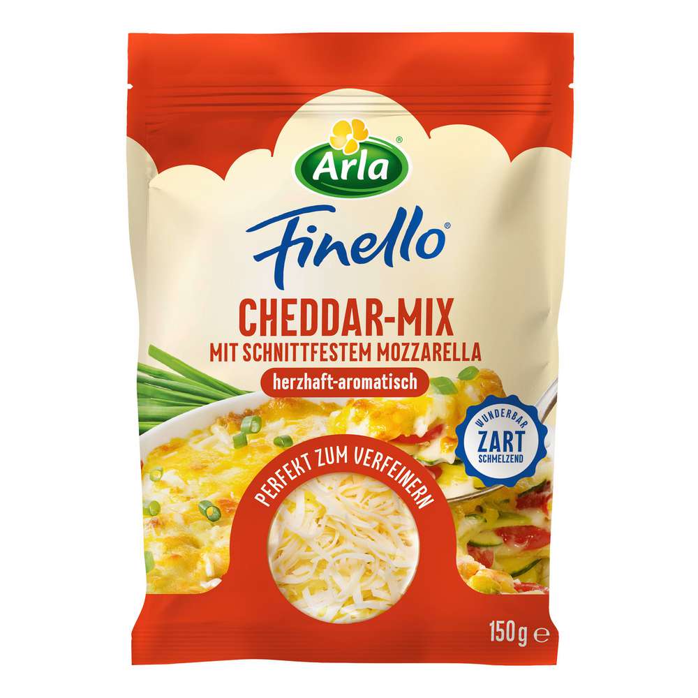 Produktabbildung Arla Finello Käse gerieben, Cheddar