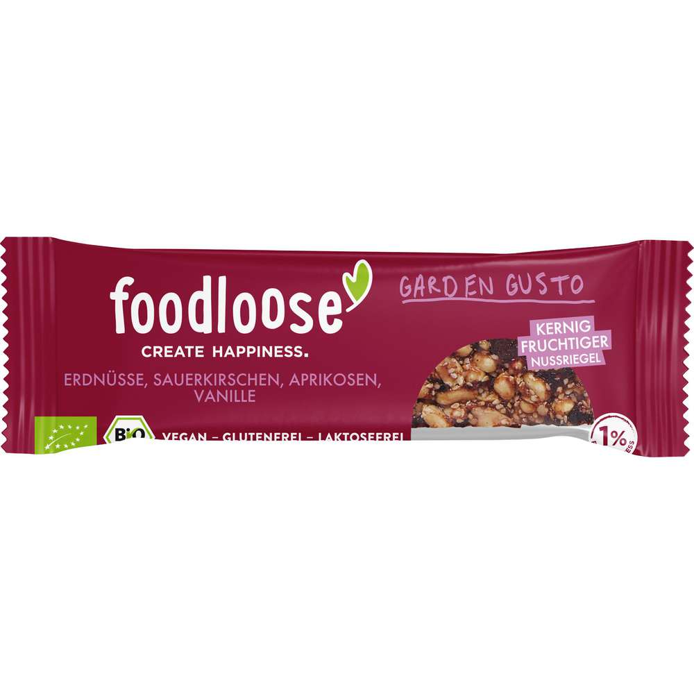 Produktabbildung Foodloose Bio Nussriegel, Garden Gusto
