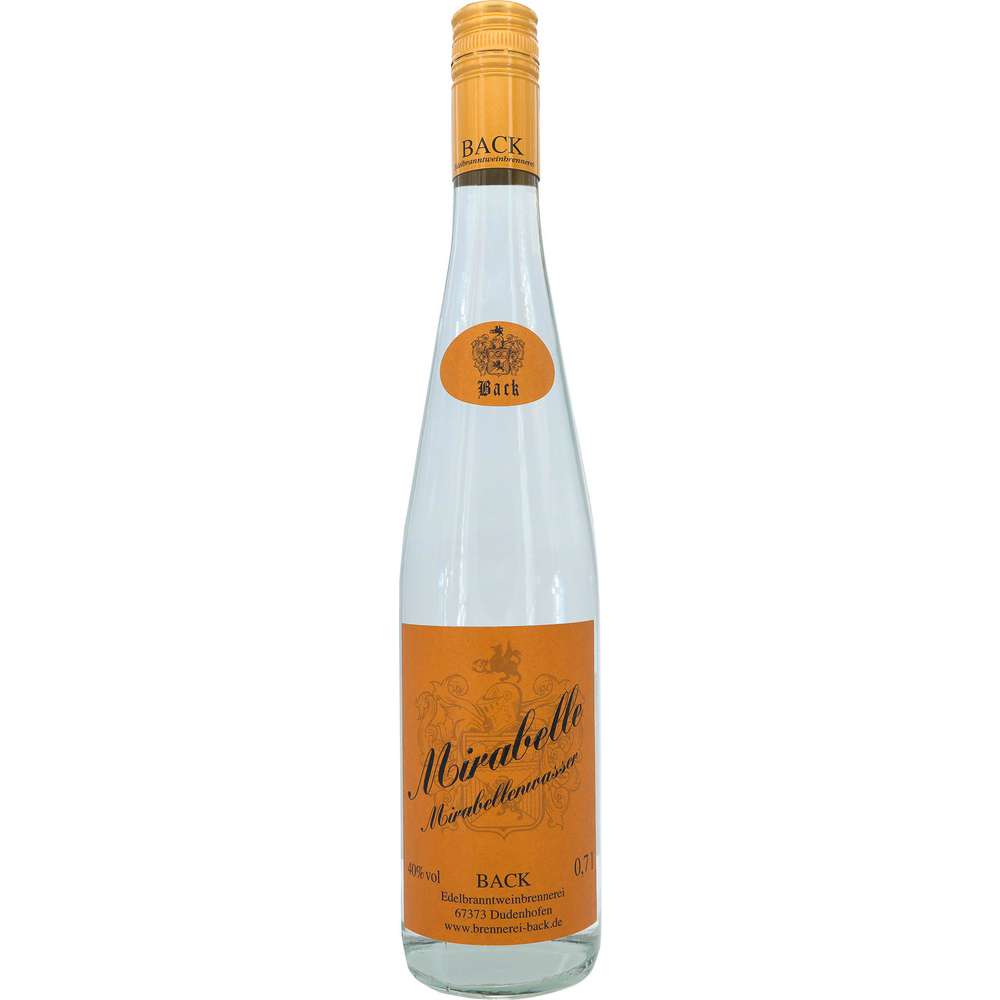 Produktabbildung Back Mirabellenwasser 40%