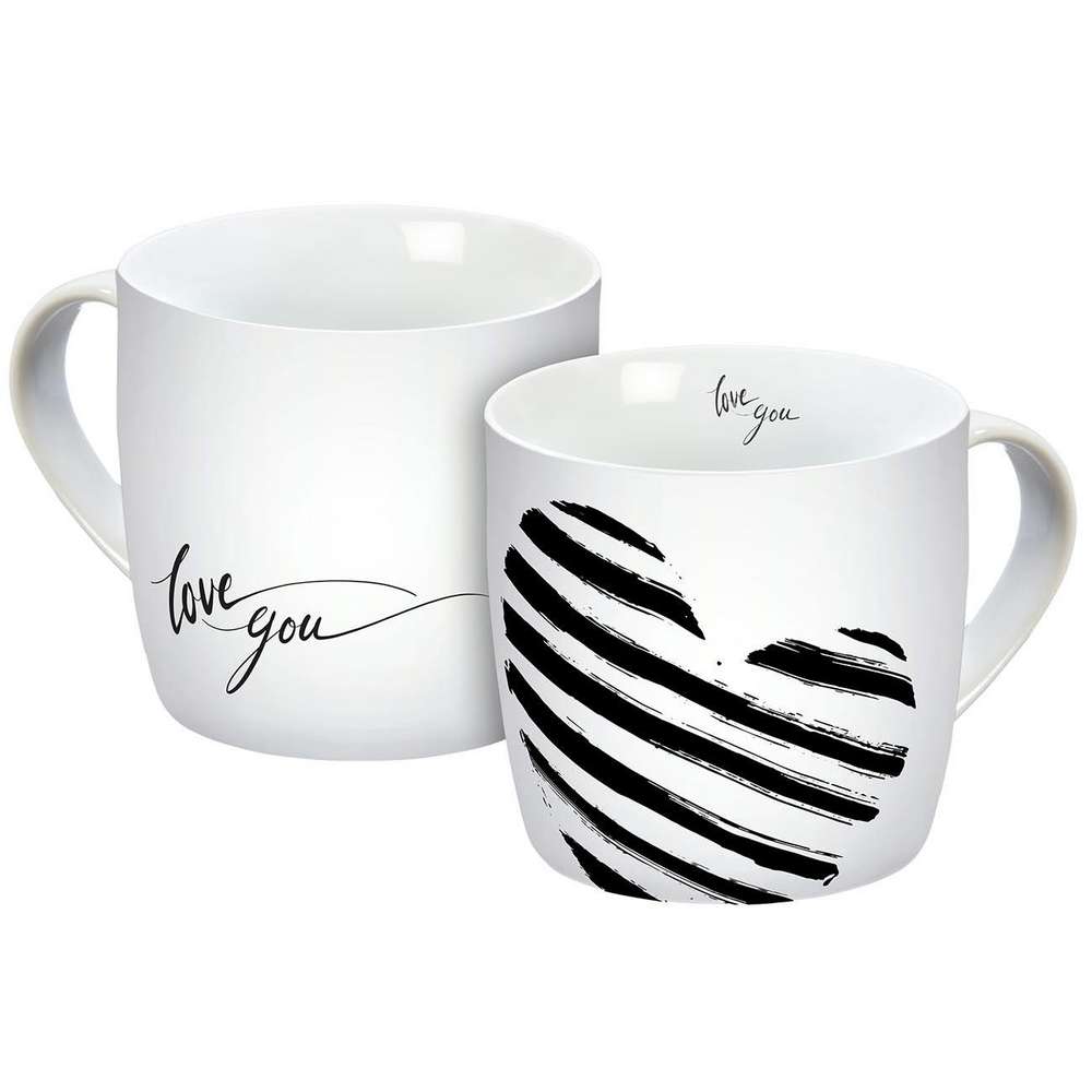 Produktabbildung GEDA LABELS GMBH Tasse Love You 300 ml, sortiert