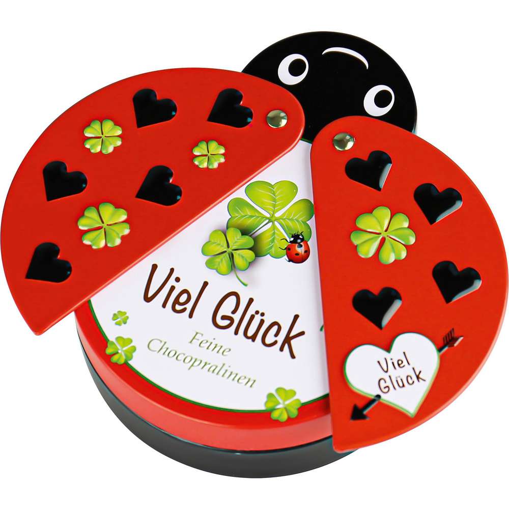 Produktabbildung Confiserie Heidel Schokopralinen Marienkäfer