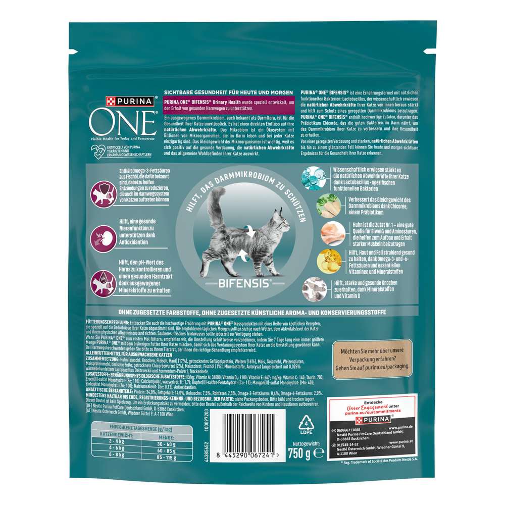 Produktabbildung Purina Katzen-Trockenfutter One, Urinary Care Huhn