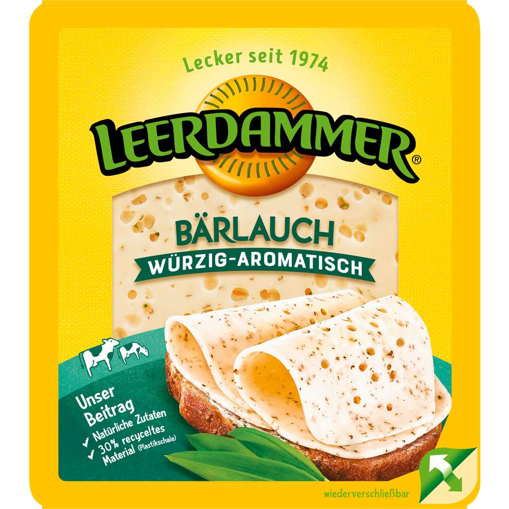 Produktabbildung Leerdammer Käsescheiben, Bärlauch