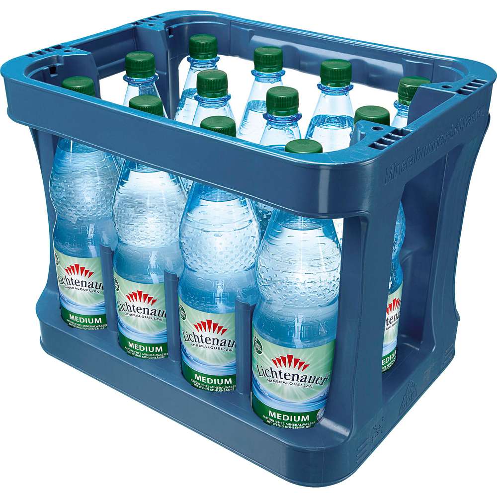 Produktabbildung Lichtenauer Mineralwasser, Medium (12x 1,000 Liter)