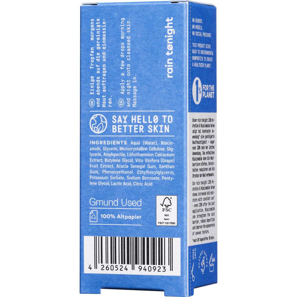 Produktabbildung No Cosmetics Hydration 120h & Niacinamide Serum rain tønight 