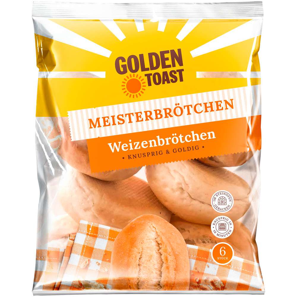 Produktabbildung Golden Toast Meisterbrötchen Weizen, Aufbackbrötchen