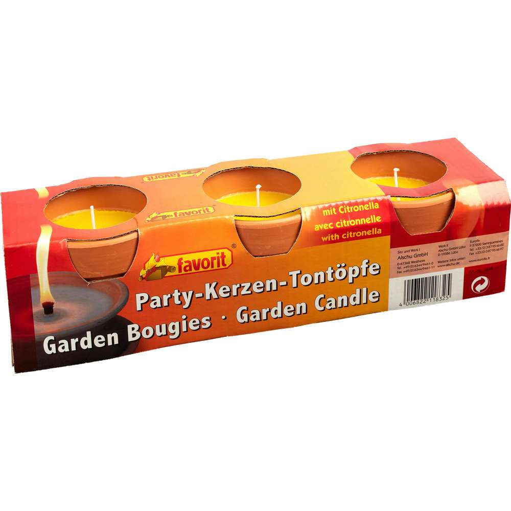 Produktabbildung Favorit Party-Kerzen-Tontöpfel 