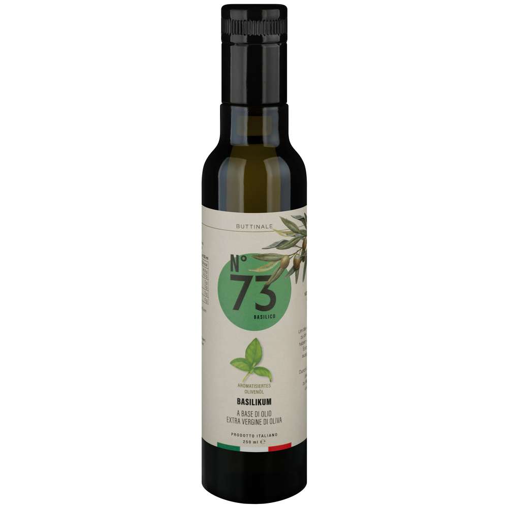 Produktabbildung Buttinale 73 Olivenöl mit Basilikum Aromatisiert