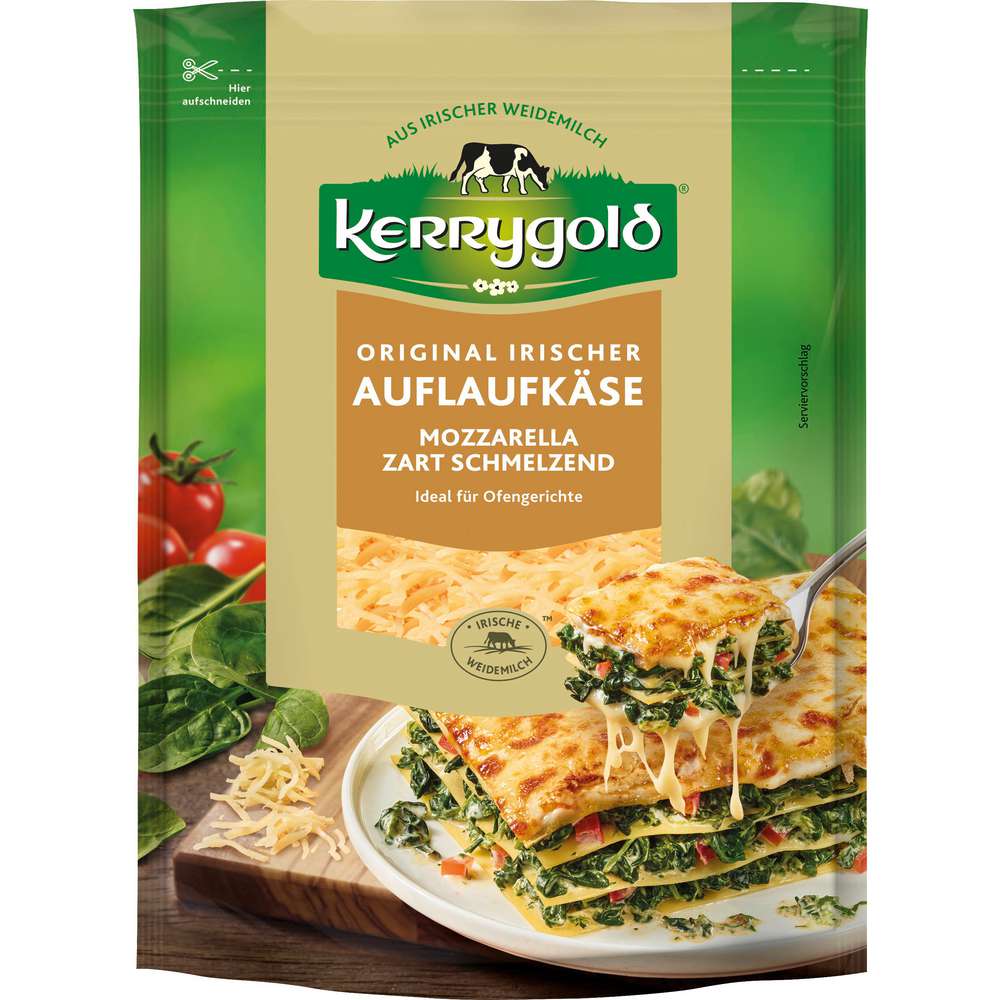 Produktabbildung Kerrygold Reibekäse, Auflaufkäse