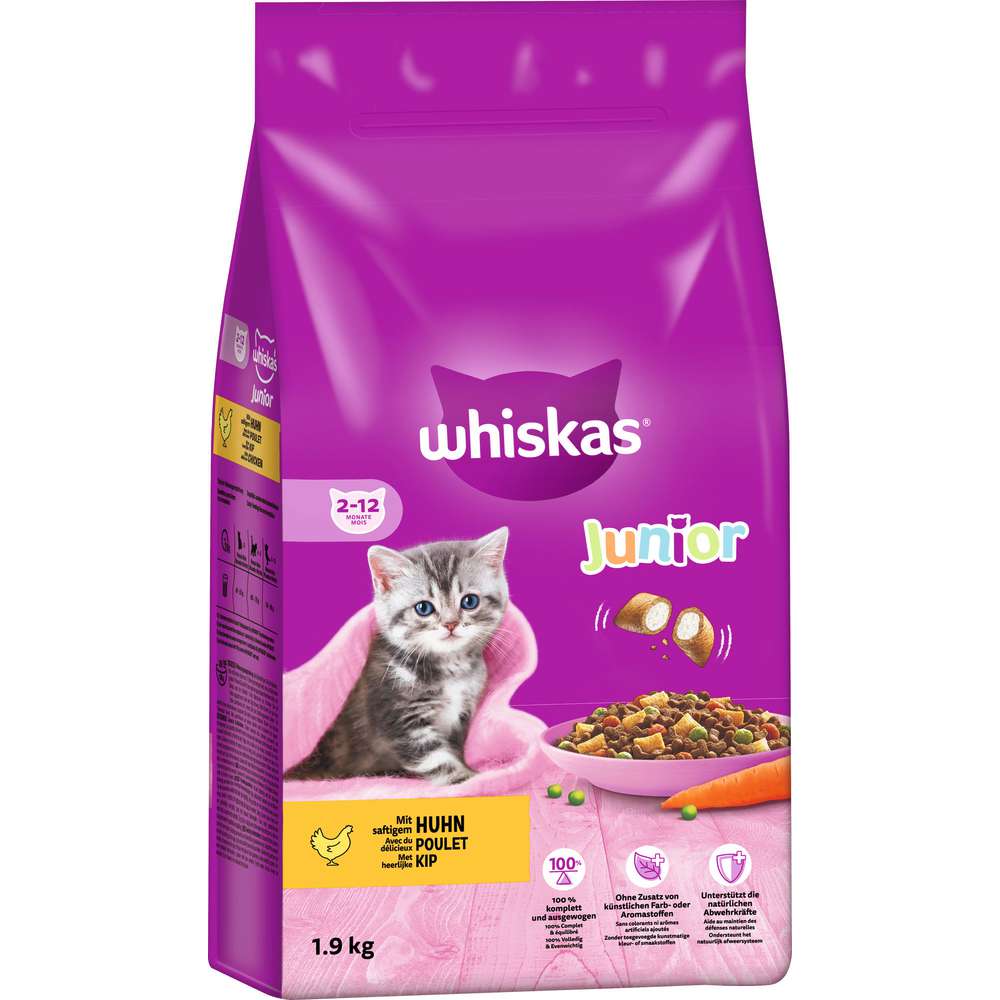 Produktabbildung Whiskas Katzen-Trockenfutter Junior, Huhn