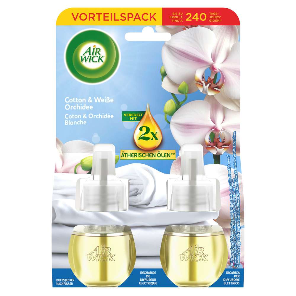 Produktabbildung Air Wick Duftstecker Duo Nachfüller, Cotton & Weiße Orchidee