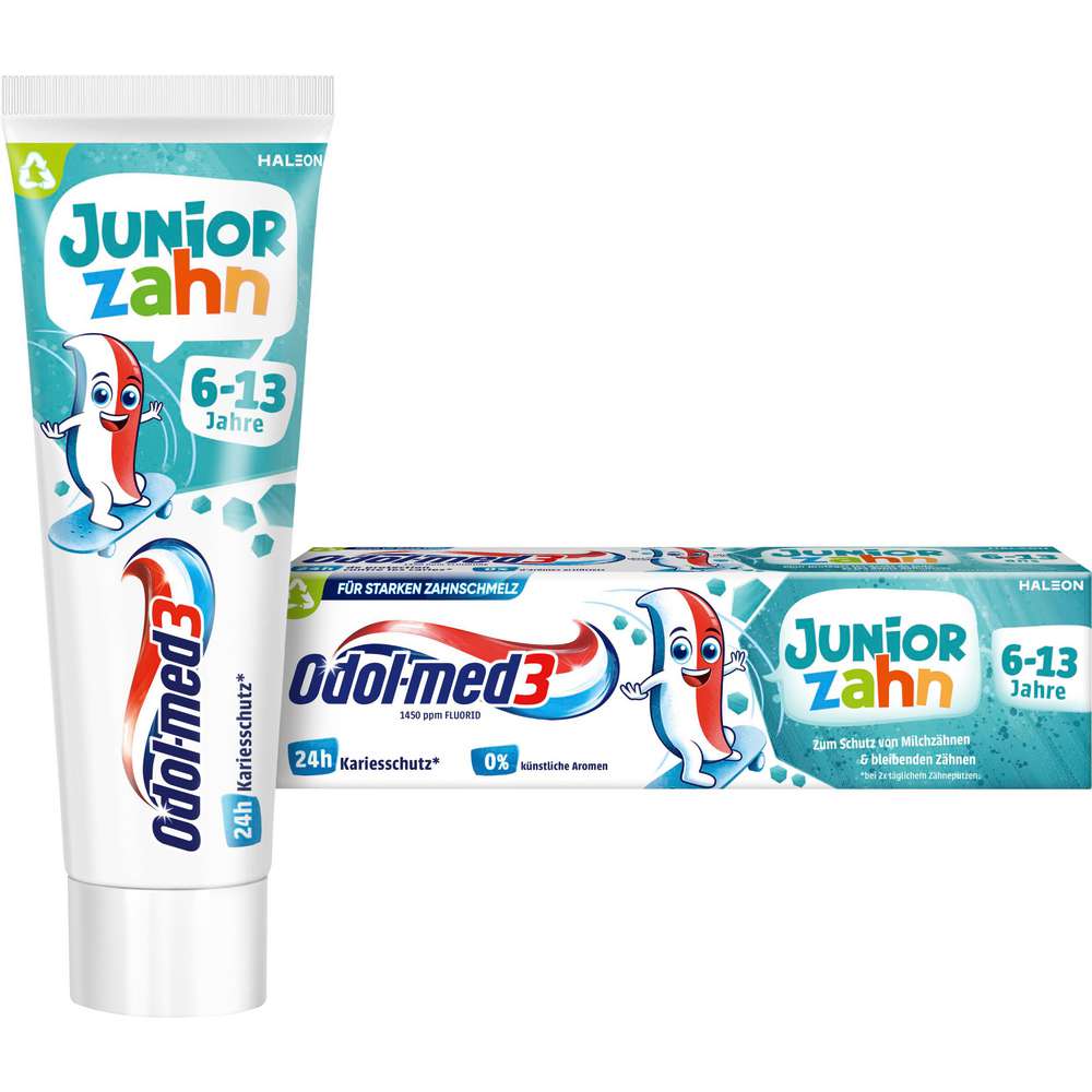 Produktabbildung Odol Med 3 Zahncreme Junior 6-13 Jahre, Karriesschutz 