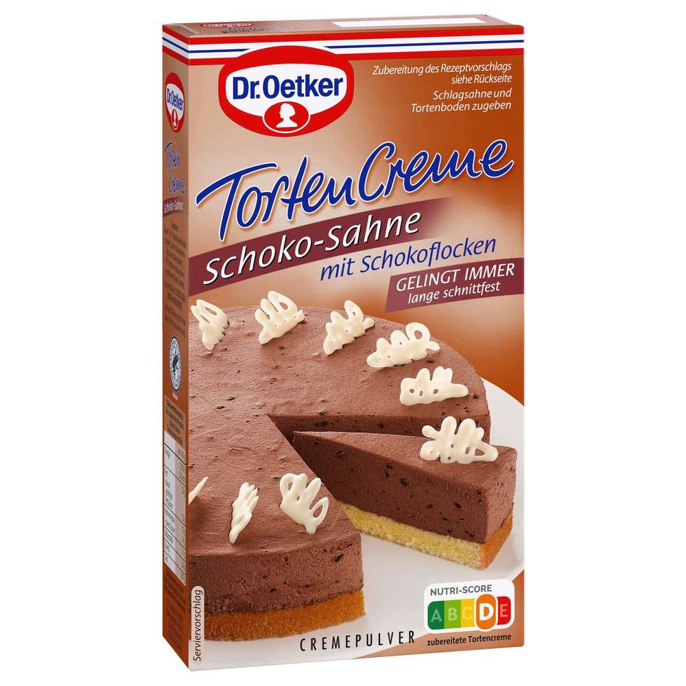 Produktabbildung Dr. Oetker Tortencreme, Schoko-Sahne