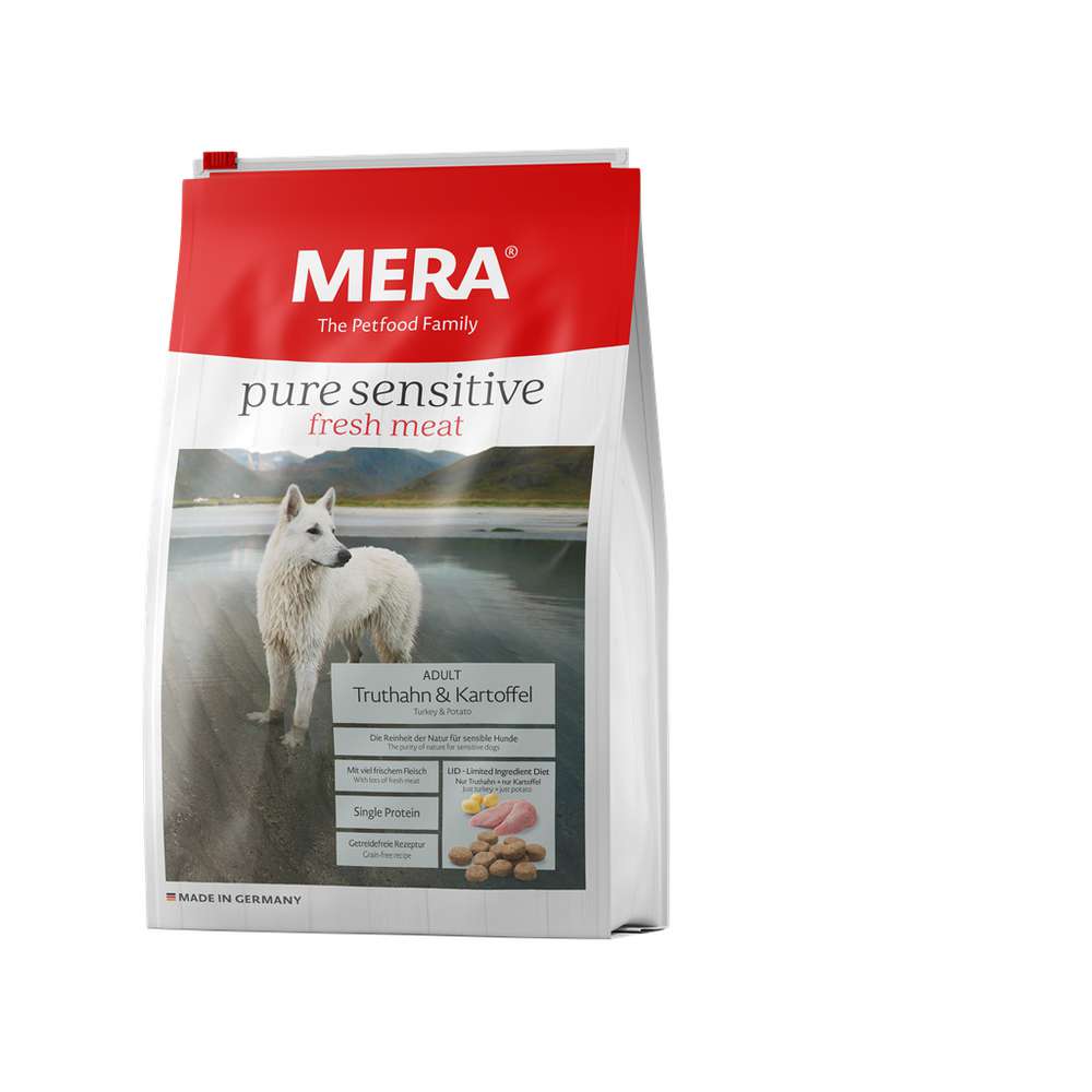 Produktabbildung Mera Hunde-Trockenfutter pure sensitive, Adult, Truthahn/Kartoffel