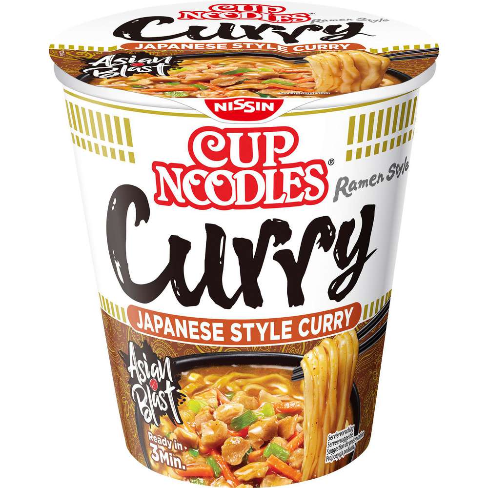 Produktabbildung Nissin Instant-Nudeln Cup, scharfes Curry