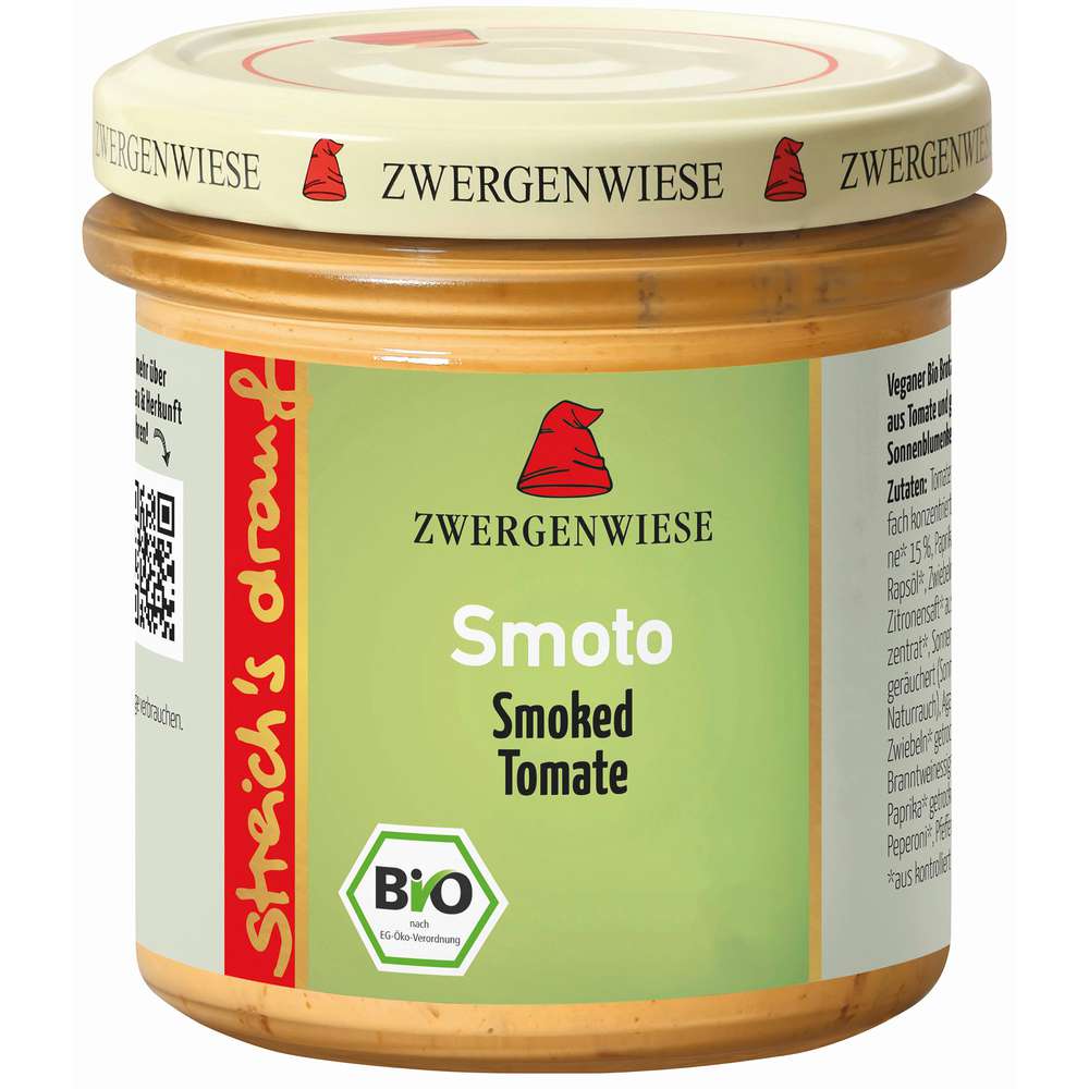 Produktabbildung Zwergenwiesen Bio Aufstrich Smoto, Smoked Tomate