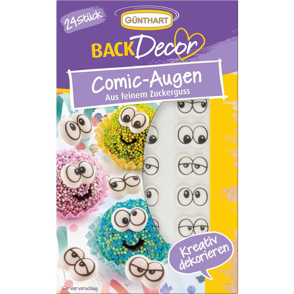 Produktabbildung Günthart Kuchen Deko Comic Augen