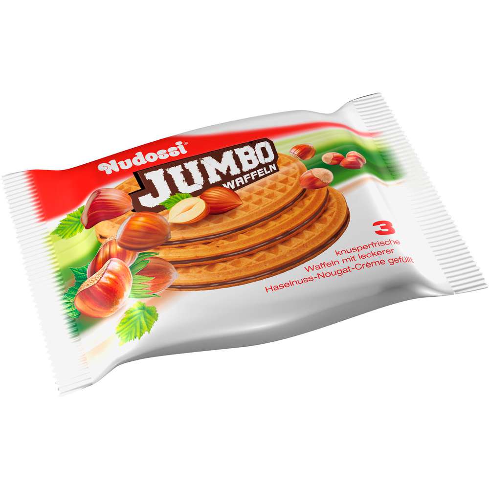 Produktabbildung Nudossi Jumbo Waffeln mit Nuss-Nougat-Creme gefüllt