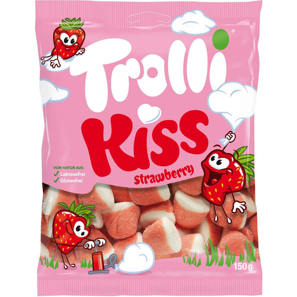 Produktabbildung Trolli Fruchtgummi Kiss, Erdbeere