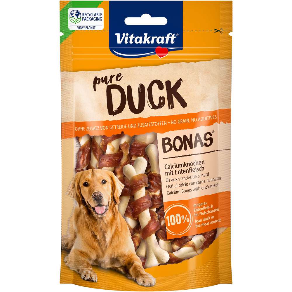 Produktabbildung Vitakraft Hunde-Snack Kaustangen, Calciumknochen-Ente