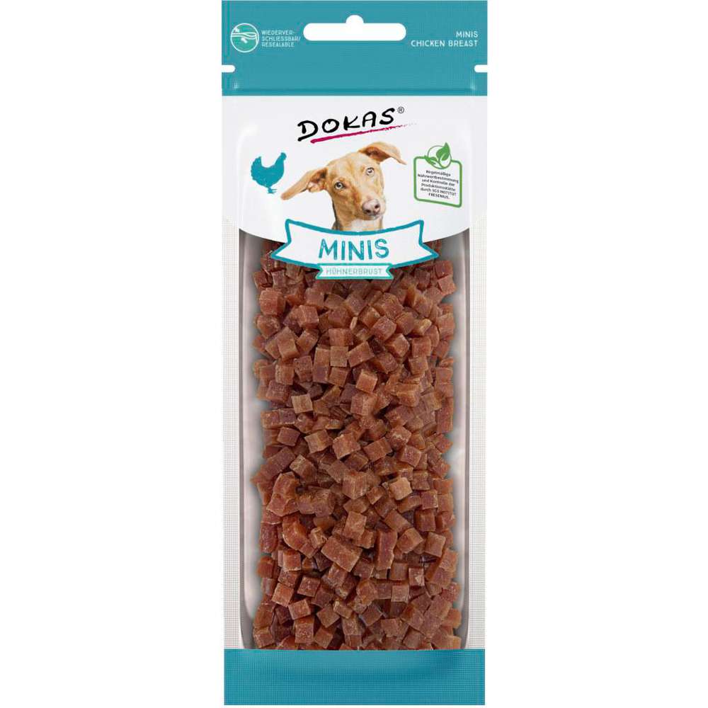 Produktabbildung Dokas Hunde-Snack Minis, Hühnerbrust