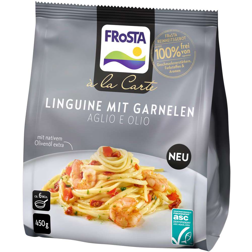 Produktabbildung Frosta Linguine mit Garnelen, tiefgekühlt