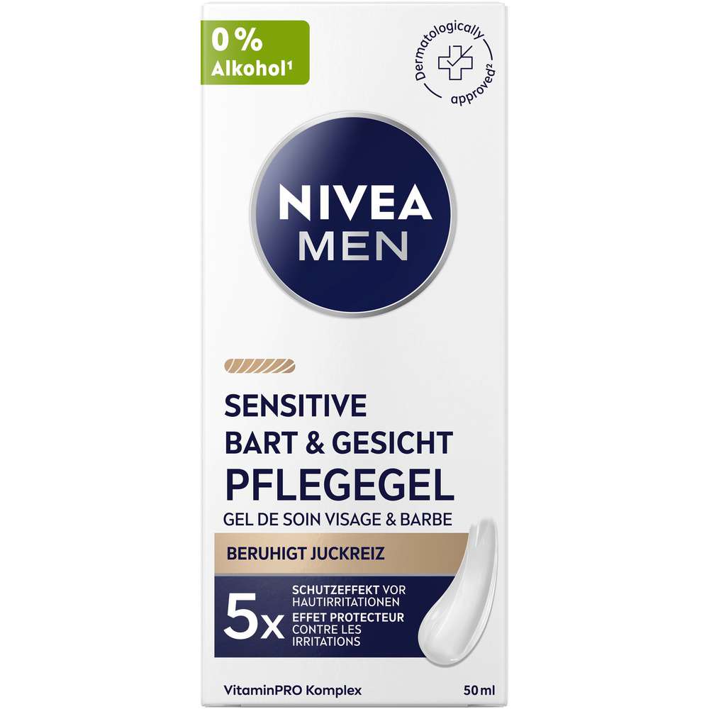 Produktabbildung Nivea Gesichtsgel Bart & Gesicht, Sensitive