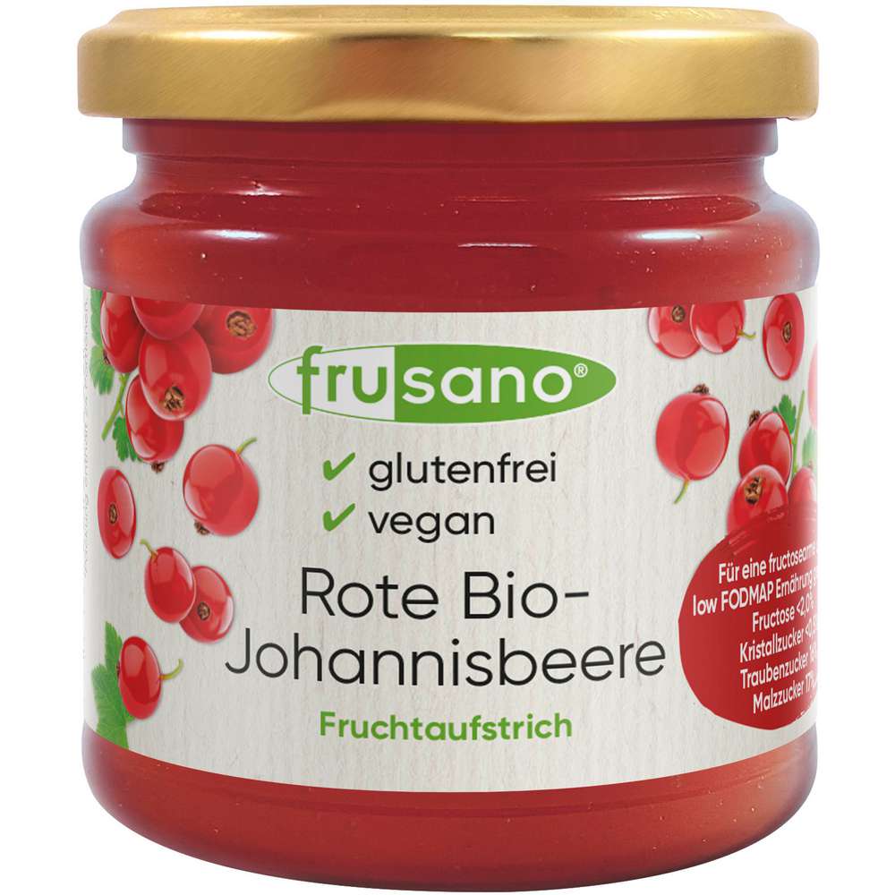 Produktabbildung Frusano Bio Johannisbeer Fruchtaufstrich, Vegan, Glutenfrei