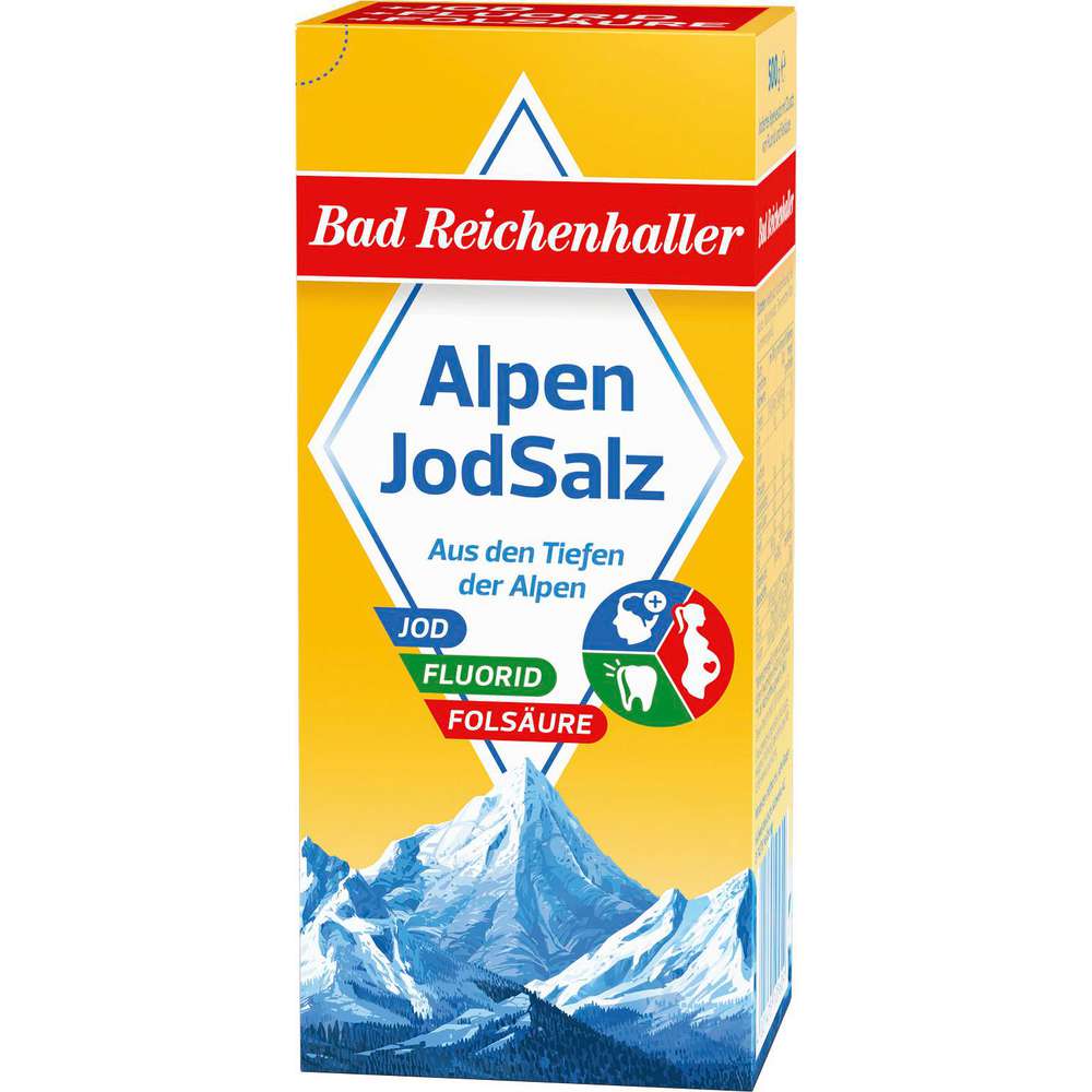Produktabbildung Bad Reichenhaller Alpenjodsalz mit Fluorid + Folsäure