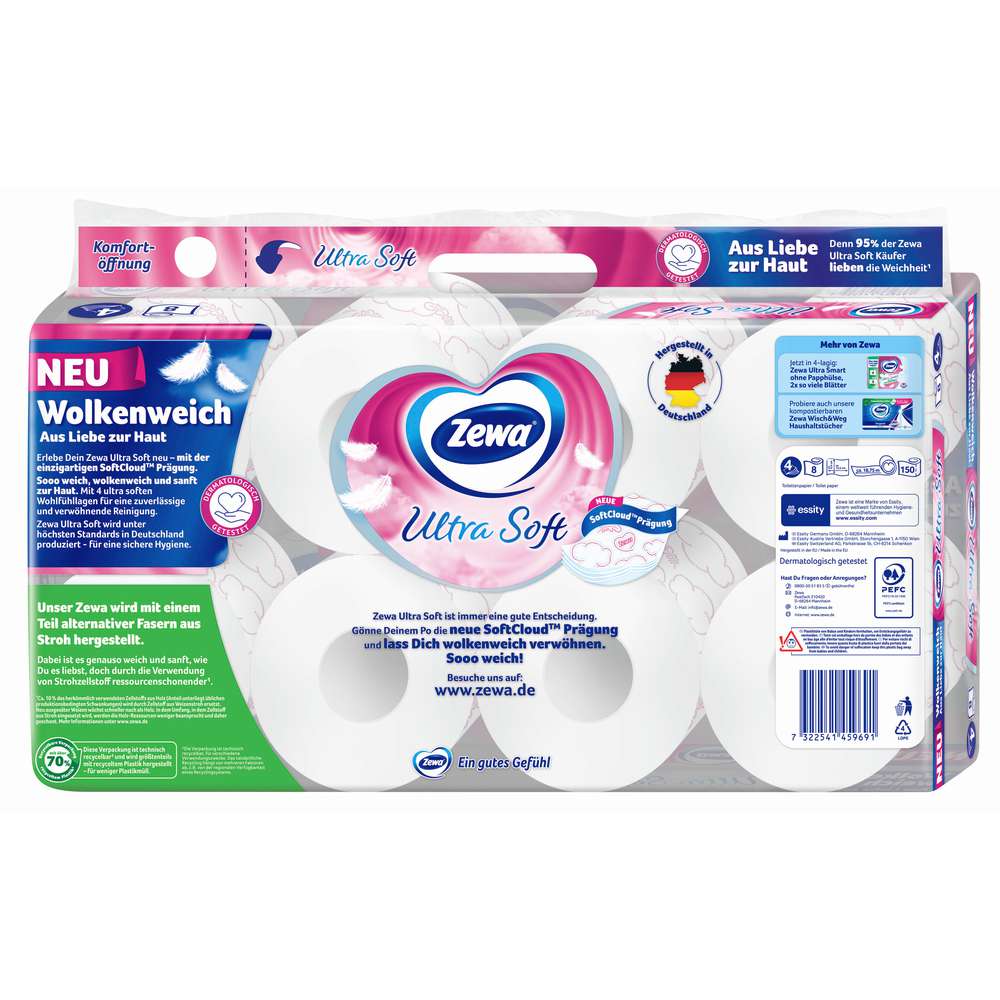 Produktabbildung Zewa Toilettenpapier 4 - lagig, Ultra Soft