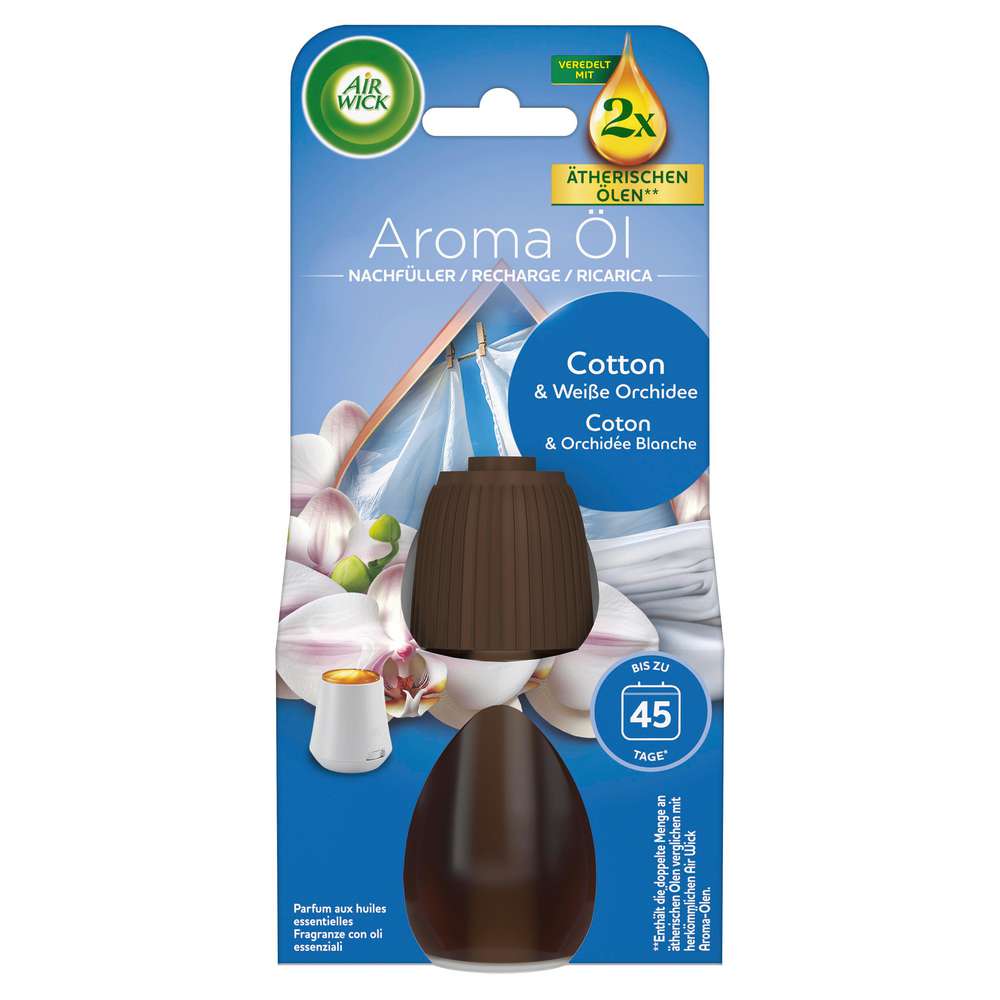 Produktabbildung Air Wick Aroma-Öl Flakon Nachfüller, Cotton & Weiche Orchidee